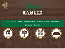 Tablet Screenshot of hamlinconstruction.com